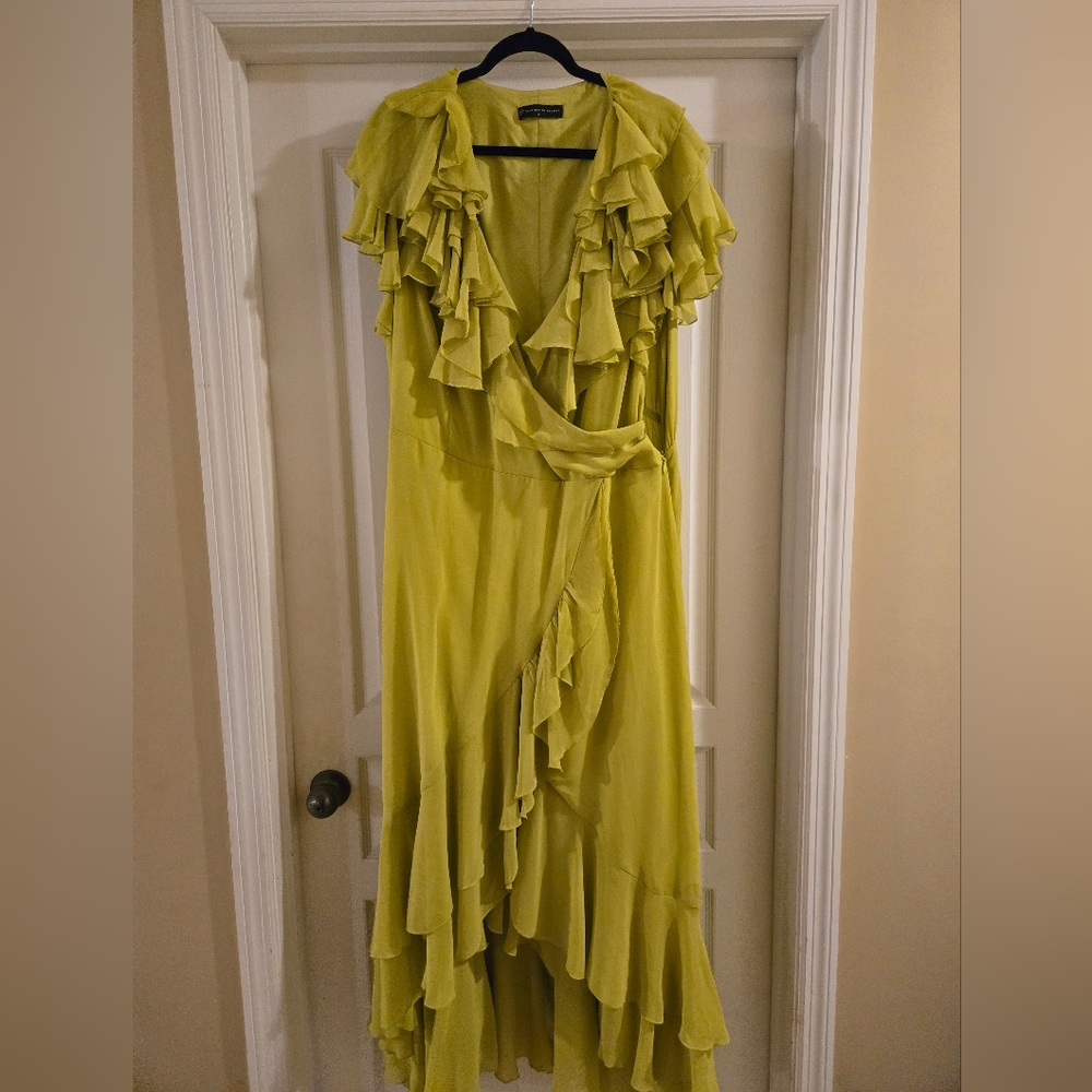 Fashion to Figure Asymmetrical Lime Dress